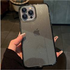 DIAO For iphone 12, Black Luxury Bling Glitter Clear Case For iPhone 14 Pro Max 13 12 Plus 2023 MiNi Shockproof Transparent Soft Cover