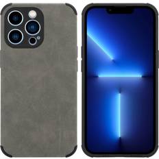 Apple iPhone 13 Pro Mobile Phone Cases Cadorabo Sand Grey Case for Apple iPhone 13 PRO Protective Cover made of TPU Etui silicone with noble artificial suede backside