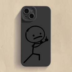 DIAO For iPhone 13 Mini, 8 Cartoon Matchman 12 13 14 Pro Max Mini Plus iPhone Case Shockproof Matte Soft TPU Silicone Cover