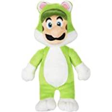 Super Mario Leksaker Super Mario Plysch Cat Luigi samlarleksak plysch, grön, en storlek, 83396