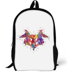 Water Resistant - Women School Bags BearLad Backpacks Rorschach, Watercolor Rorschach, Card 1 17inch School Bag