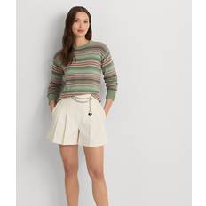 Ralph Lauren Women Shorts Ralph Lauren Women's Pleated High-Rise Shorts Mascarpone Cream