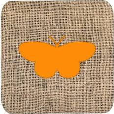 Orange Coasters CoolCookware Butterfly Burlap And Foam 4pcs