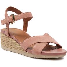 Geox Damen Ischia Corda Wedge Sandal, Salmon