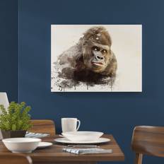 Silver Posters East Urban Home 'Silverback Gorilla' Graphic Print Poster