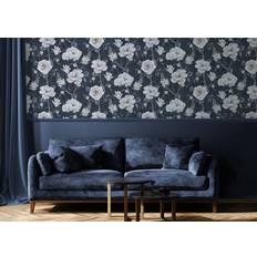 Wallpapers Arthouse Arthouse Ashley Floral Navy Wallpaper