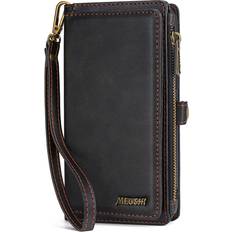 BOSHENG Black, Samsung S21 Ultra Wallet PU Portable Leather Phone Case ForGalaxy S8 S9 S10 S20 S21 S22 S23 PlusS20FE S21FE