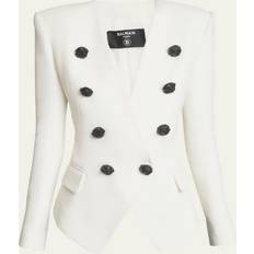 Balmain Dressjakker Balmain Dobbel Crepejakke - White