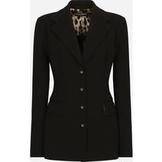 Dolce & Gabbana Black Outerwear Dolce & Gabbana Turlington Jacket In Milano Stitch