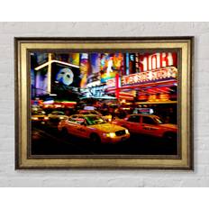 Brayden Studio York City Broadway Cabs Single Picture Frame Prints