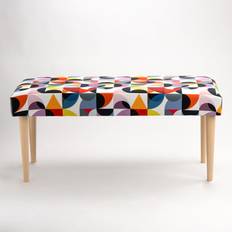 Black Settee Benches Corrigan Studio Gepolsterte Rosenkranz Sofabank