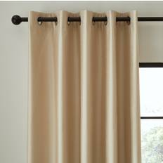 Catherine Lansfield Silk Blackout Thermal Eyelet Curtains Champagne Guld