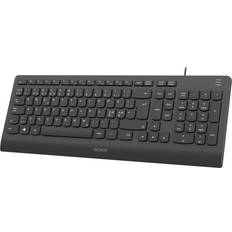 Tastaturer Deltaco Wired, Full size, silent low-profile