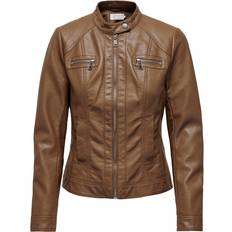 Braun Bekleidung Only Bandit Short Jacket - Brun/Cognac