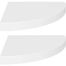 vidaXL 323917 White Vägghylla 35cm 2st