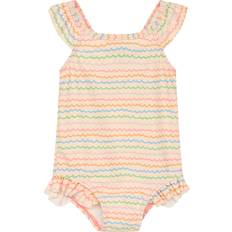 18-24M - Jungen Badeanzüge Hust & Claire Madiken Striped Swimsuit - Shrimp (59844269 -3761)