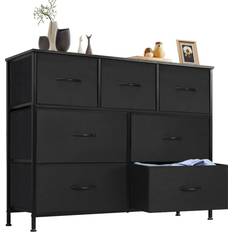 Polyester Chest of Drawers Sweetcrispy Fabric Bins Charcoal Black Chest of Drawer 39.4x30.3"