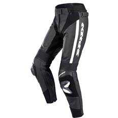 Multicolore Pantaloni da moto Spidi RR Pro Pantaloni in pelle di moto da donna, nero-bianco, dimensione per donne