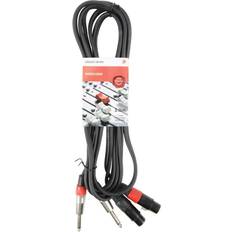 Chord 2 XLR hun 2 Jack mono kabel - 3 m