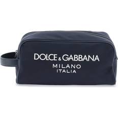 Herre Kosmetiktasker Dolce & Gabbana Logo Nylon Clutch Taske Blå
