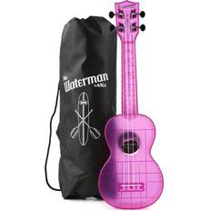 Transparente Ukeleles Kala Waterman Seaglass Collection Soprano Ukulele Transparent Amethyst Purple