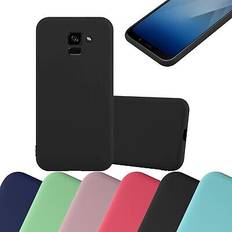 Cadorabo CANDY SCHWARZ, Samsung Galaxy A5 2018 Case for Samsung Galaxy A5 2018 Cover Protection TPU Silicone Gel Back case Black