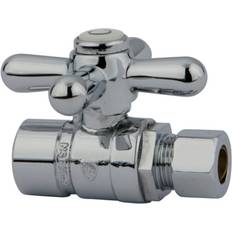 Plumbing Kingston Brass CC43251X 1/2 Sweat x 3/8 O.D. Comp Straight Shut Off Valve Polished Chrome