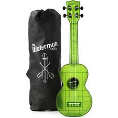 Transparente Ukeleles Kala Waterman Seaglass Collection Transparent Soprano Ukulele Jade Green