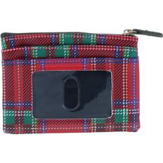 Buxton Tartan Plaid Printed Vegan Leather Large ID Coin Case