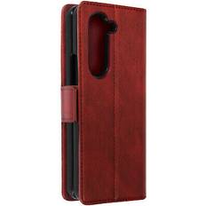 Avizar Funda para Samsung Galaxy Z Fold 5 Tarjetero magnético Rojo rojo