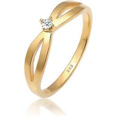 Ringe Goldring ring verlobungsring gold 585 gelbgold diamant vintage elegant elli mm