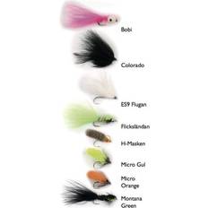 Wiggler Fiskedrag Wiggler Roffes Regnbågs Flugor 8-pack
