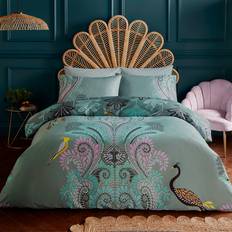 Sara Miller Peacock Filigree Thread Count Duvet Cover