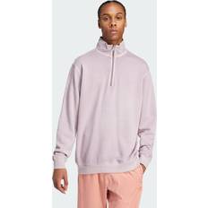 Adidas Trefoil Essentials+ Dye Half Zip Crew - Purple