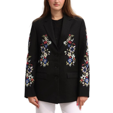 Overdeler Balder Norway Embroidered Wool Jacket - Black