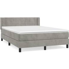 vidaXL Velvet with Mattress Kontinentalseng 140x190cm