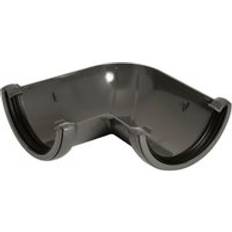 FloPlast Grey 112mm Round Line Gutter 90° Angle Antracite