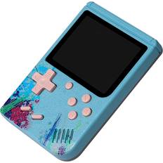Game Consoles Jardiboutique Blue without handle Handheld Retro Video Game Console Built-in 500 Classic Game Kids Gift