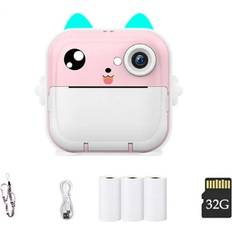 Digital Cameras Spactz Kids Digital Photo Camera 2.4Inch IPS Screen Birthday Gift Pink A