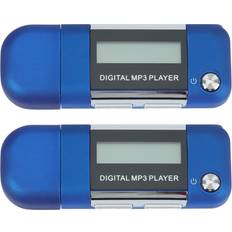 Cheap Media Players Tlily 2X Mp3 Player 4GB U Disk Music Player Supports Replaceable AAA Battery, Recording Blue