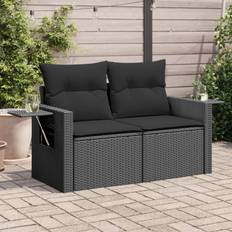2 sits soffa i konstrotting Utemöbler Homie Trädgårdssoffa 2-Sits Med Dynor Konstrotting Soffa