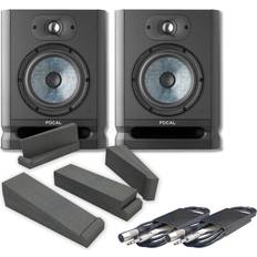 Focal Alpha 65 EVO Active Studio Monitors Pair Iso Pads & Leads Bundle