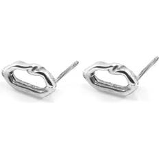 Anchor & Crew Thea Circle Twist Silver Earring Studs