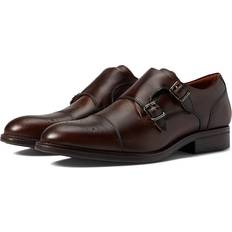 Monks Johnston & Murphy Men's Hawthorn Double Buckle Monk Dress Shoes Mahongany