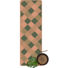 Verde Attrezzatura per Yoga Yoga Mat Cork Geometric pattern twisted checkerboard