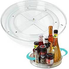 Skupro Lazy Susan Rotating Spice Rack Cupboard Organiser