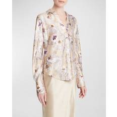 Bloemen Blouses Vince Silk Printed Long Sleeve Shirt