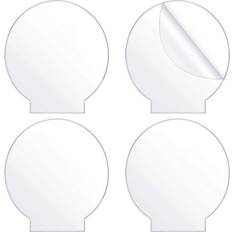 Tlily 4Pcs Clear Acrylic Sheet Round Panel Thick 4mm Plastic Acrylic Board for LED Light Base,Sign,DIY Display Projects