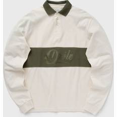 Drôle de Monsieur Men's Block Stripe Logo Rugby Shirt - Cream