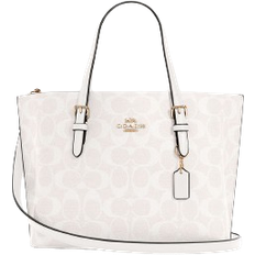 Coach Mollie Tote Bag 25 In Signature Canvas - Gold/Chalk/Glacierwhite